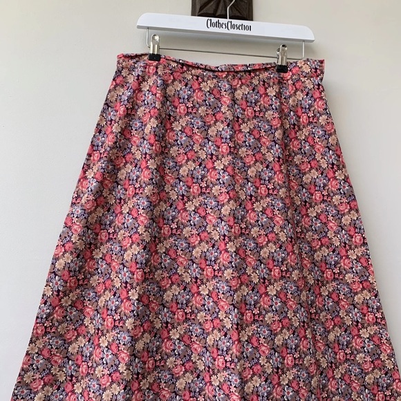 Vintage M&S St Michael Maxi Skirt fits UK 12 Ditzy floral - Picture 7 of 12